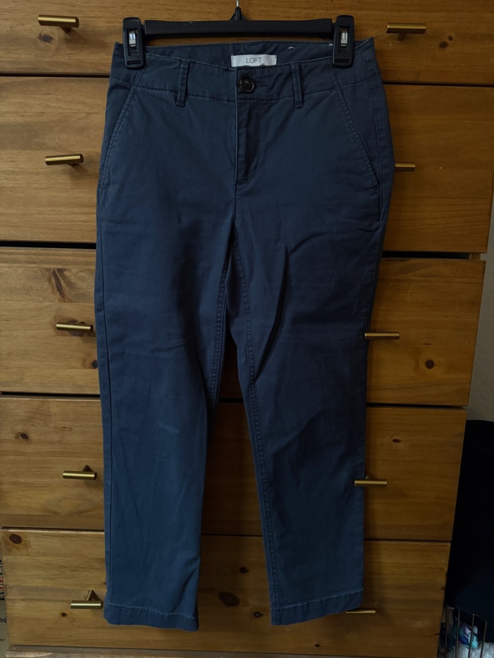 LOFT Women’s Dark Navy Chino Pants - Straight Leg